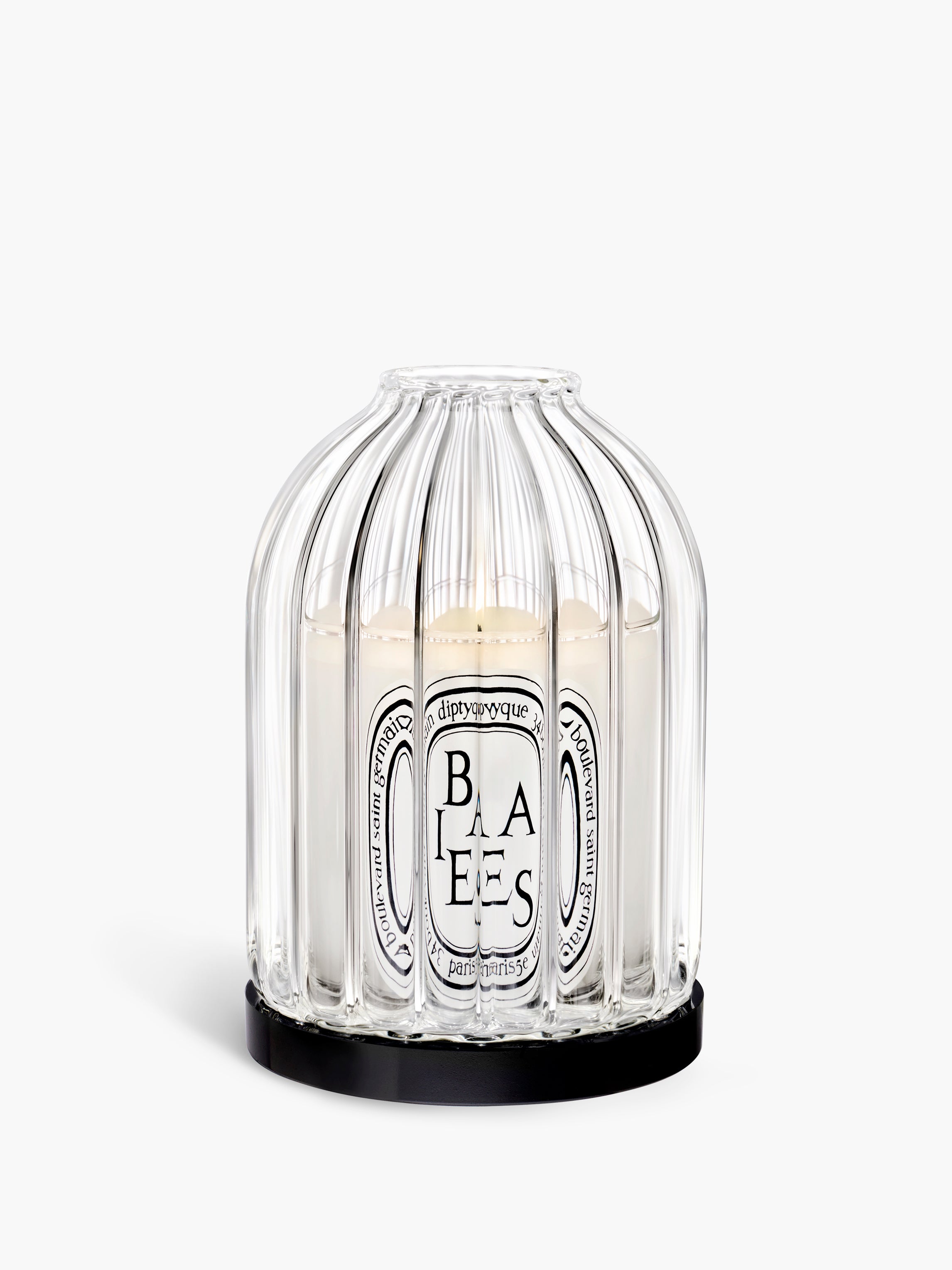 Ribbed candle holder - For small candles