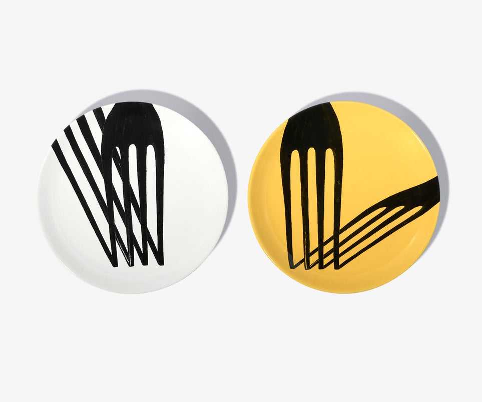 Decorative plate - Yellow cast shadow
