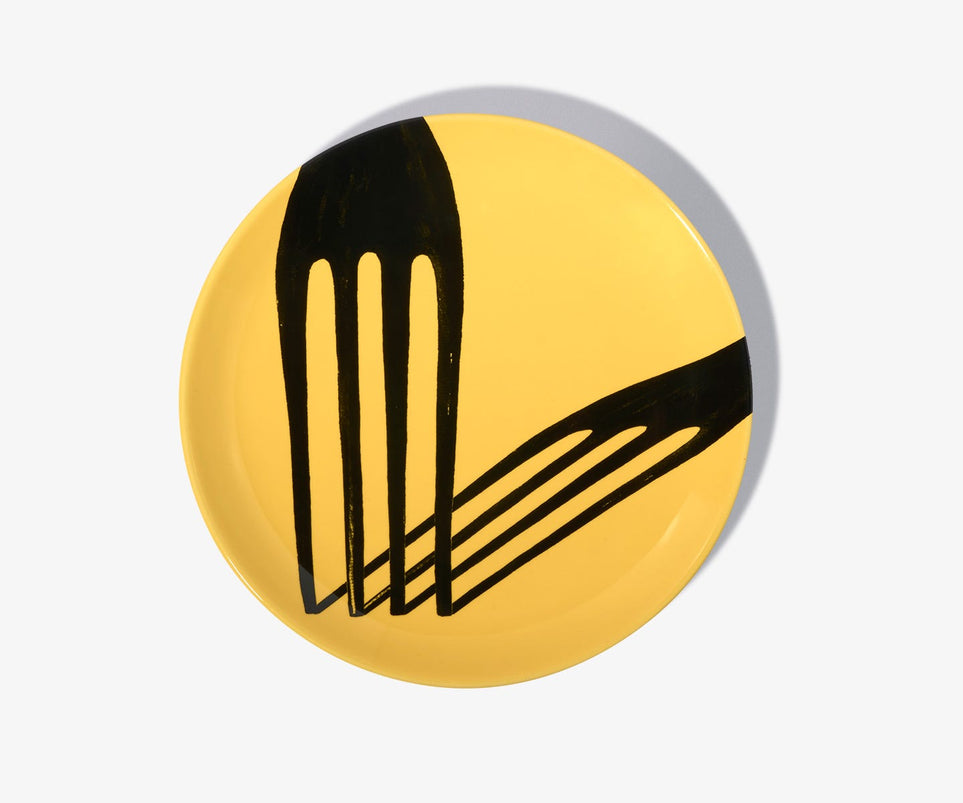 Decorative plate - Yellow cast shadow