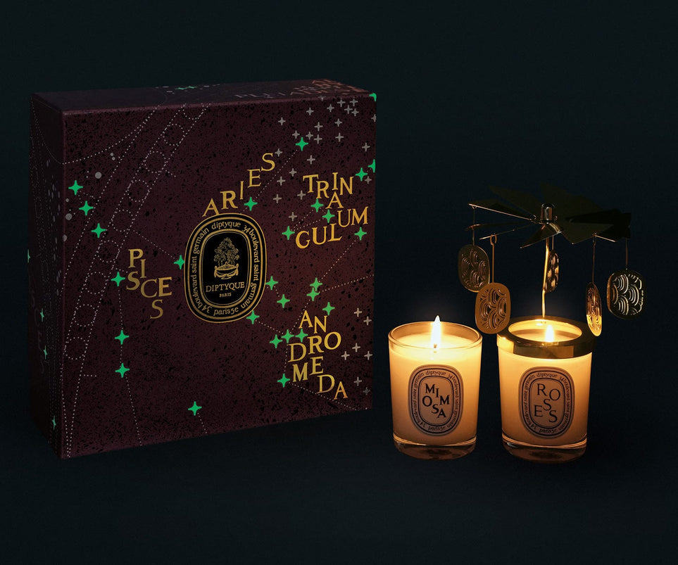 Holiday Carousel - Set with 2 small candles
