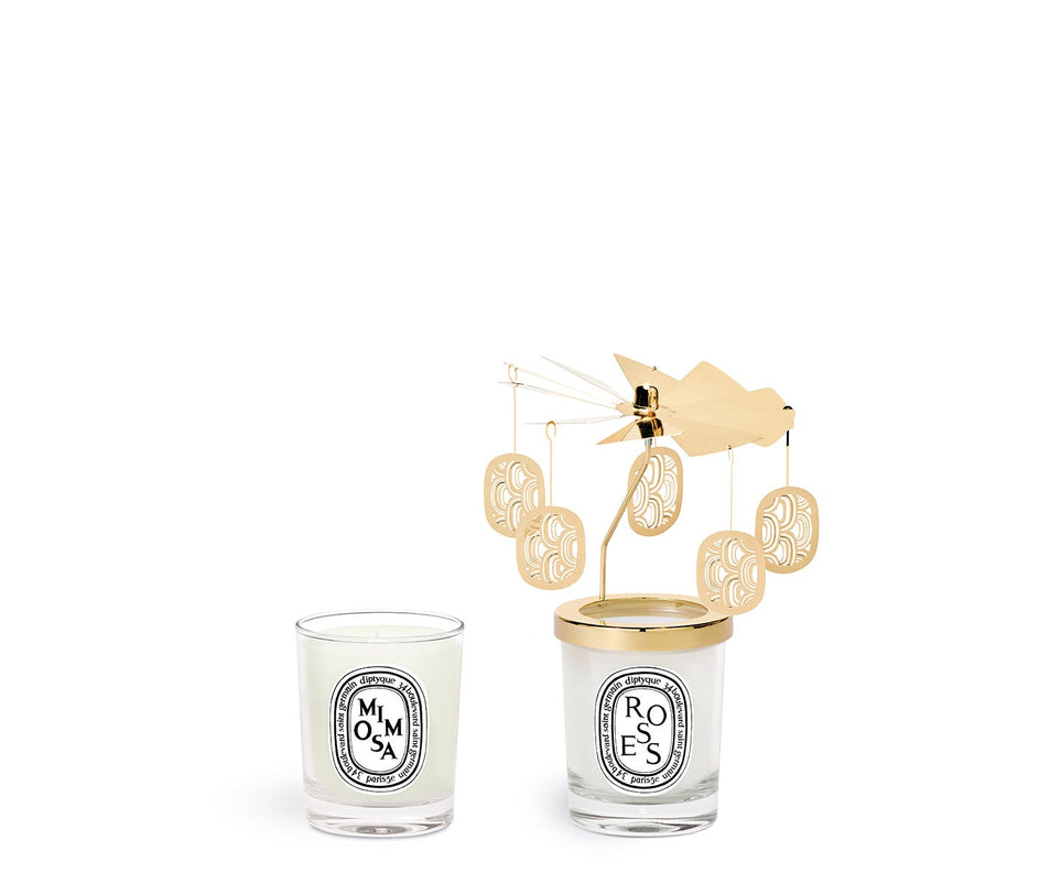 Holiday Carousel - Set with 2 small candles